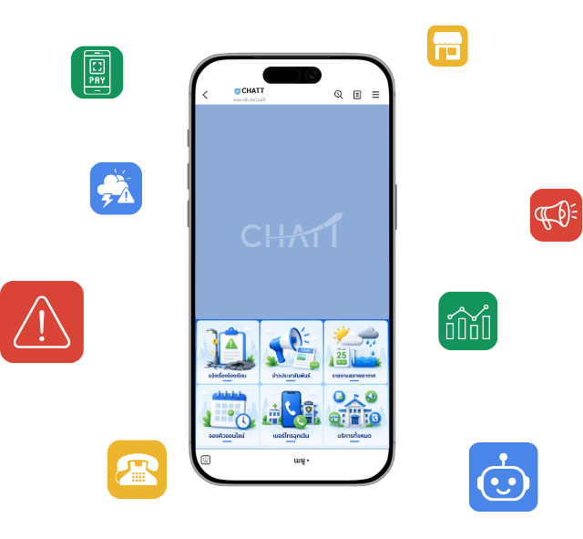 แอปพลิเคชัน CHATT บนมือถือ